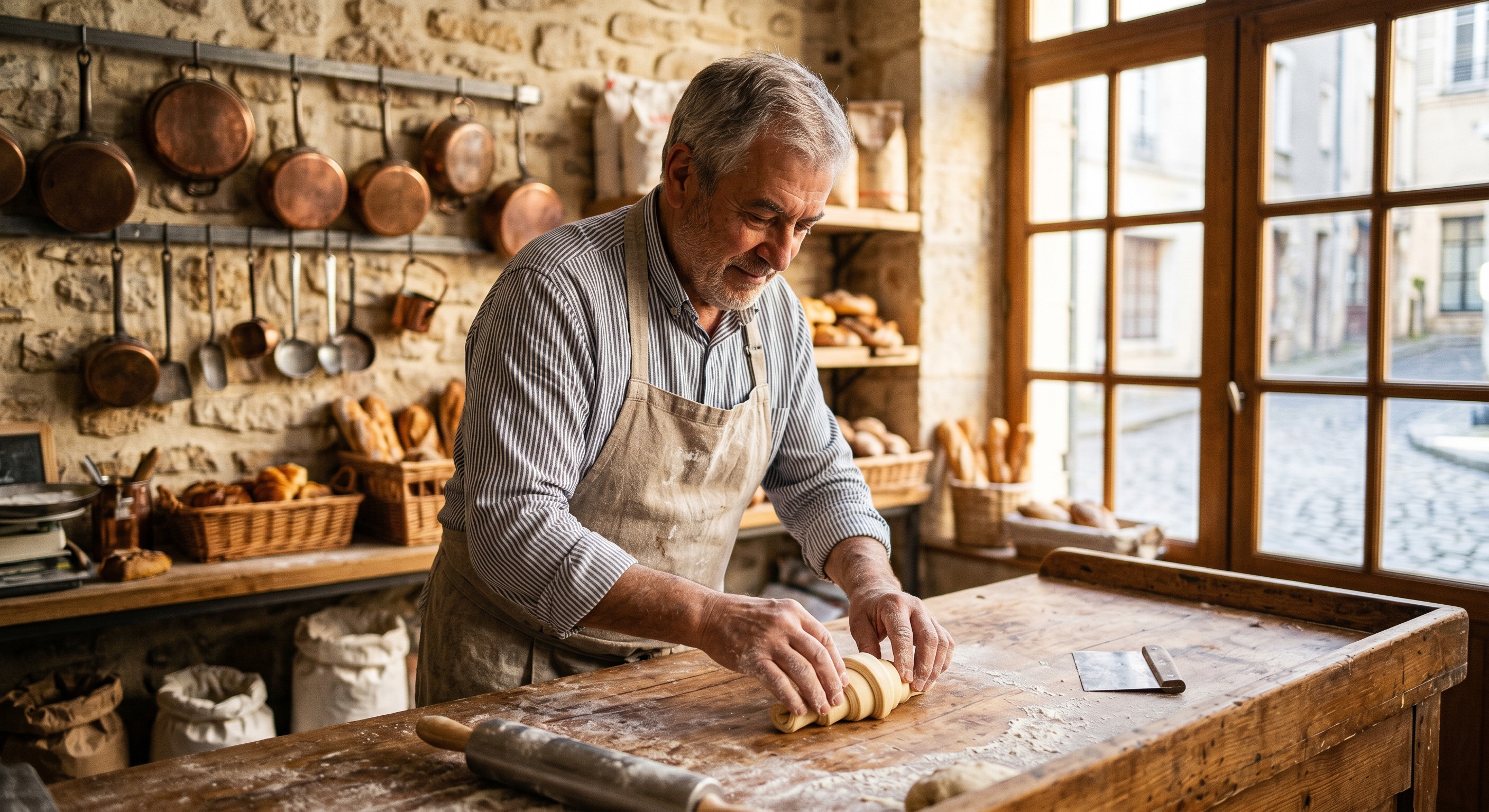 French artisan baker at work